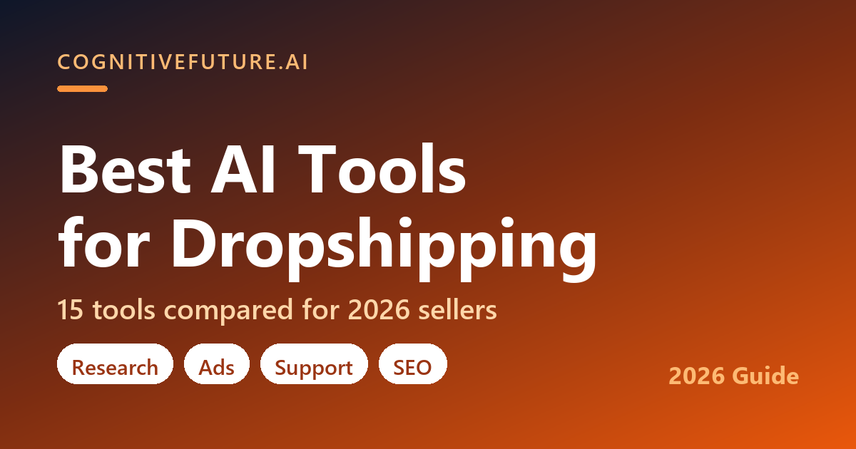 Best AI Tools for Dropshipping in 2026 - 15 tools compared for product research, ads, support, and SEO