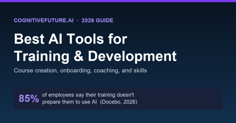 Best AI Tools for Training and Development 2026 guide, cognitivefuture.ai