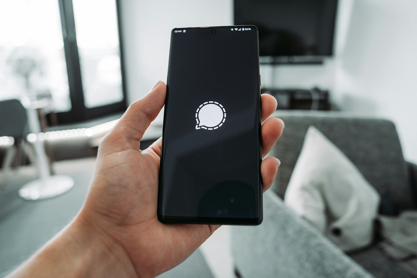 Person checking information on a phone before deciding whether to trust an app
